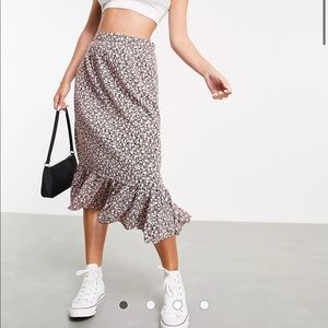 ASOS floral midi skirt